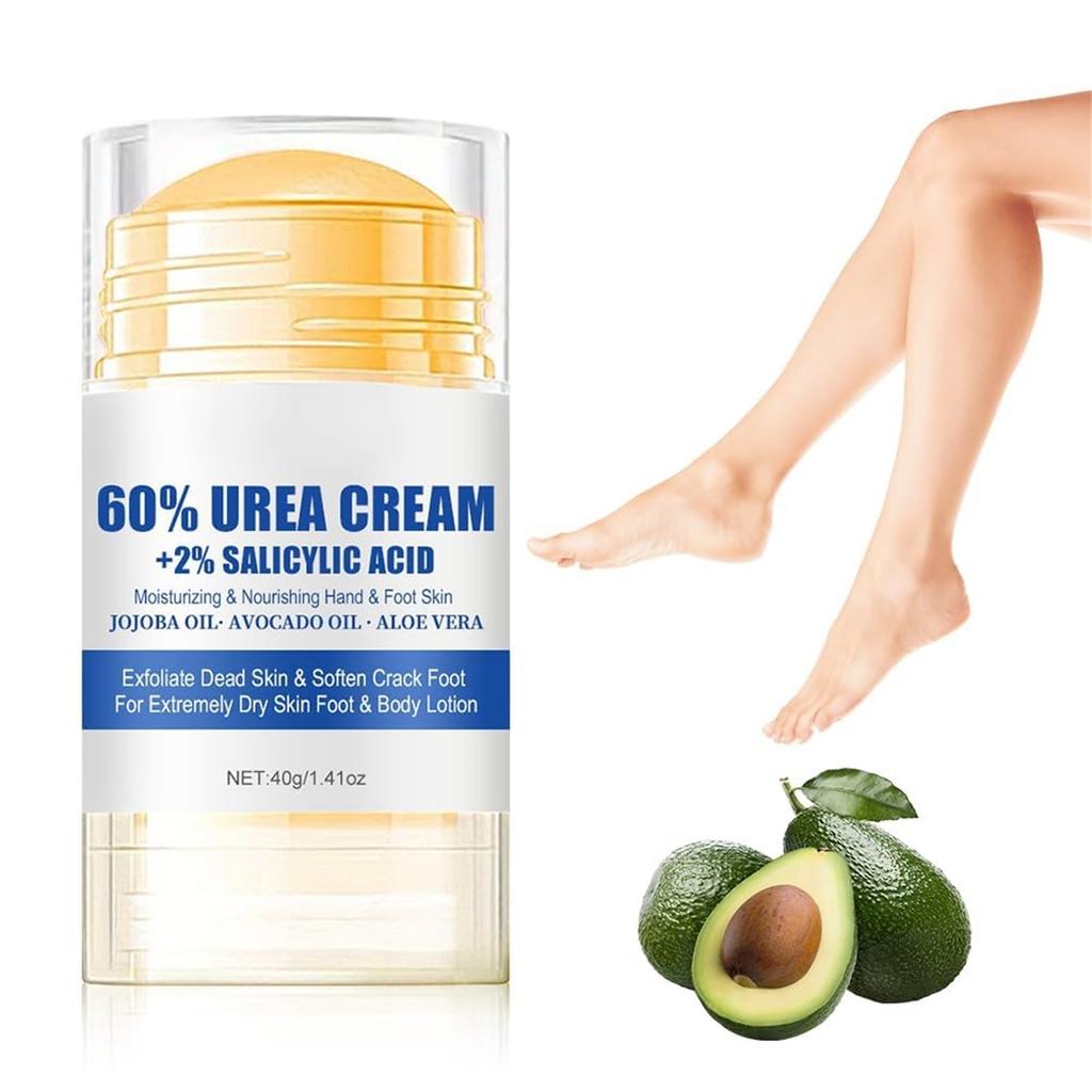 60% Urea Plus 2% Salicylsäure Fußcreme Feuchtigkeitscreme für trockene rissige Füße Knie Ellbogen Hände Hydriert & Nährt Fußpflege