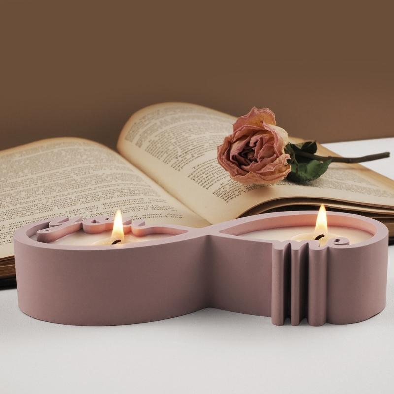 Creative Candle Holder Sturdy Silicone Mold for Customized Designs Smooth Surfaces Portable and Practical Craft Supplies