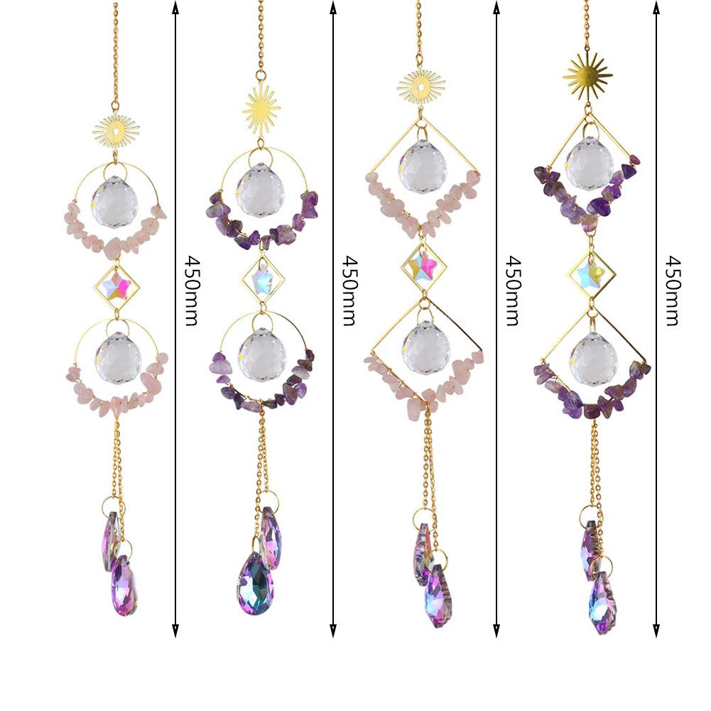 Colorful Rainbow Maker Pendant Exquisite Hanging Crystal Ornament Smooth Surface for Home Garden Window Decor