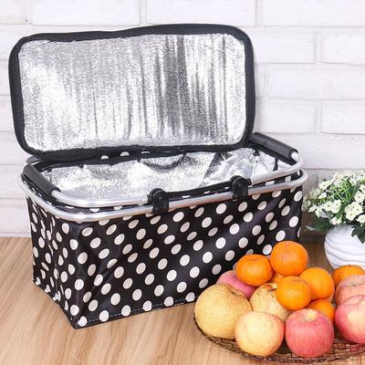 Foldable Insulated Lunch Bag Large Capacity Waterproof With Carrying Handle for Office Picnic