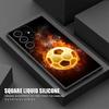 Fire Football Soccer Ball S26Ultra Case For Samsung Galaxy S26 S25 S24 S23 S20 S21 FE S22 Ultra Plus 5G Cases Soft Phone Cover