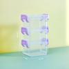 3-Layer Transparent Magic Buckle Storage Box Finishing Box Desktop Sundries Portable Storage Box Jewelry Organizer