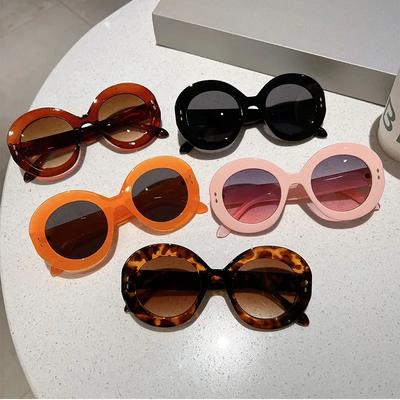 Large Round Sunglasses Female Luxury Brand Designer Retro Windproof Oval Sun Eyeglasses for Women Trendy Big Frames Shades
