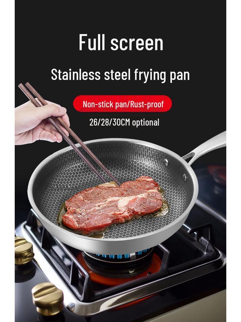 Edelstahl Antihaft Wabe Wok für Induktions- & Gasherde