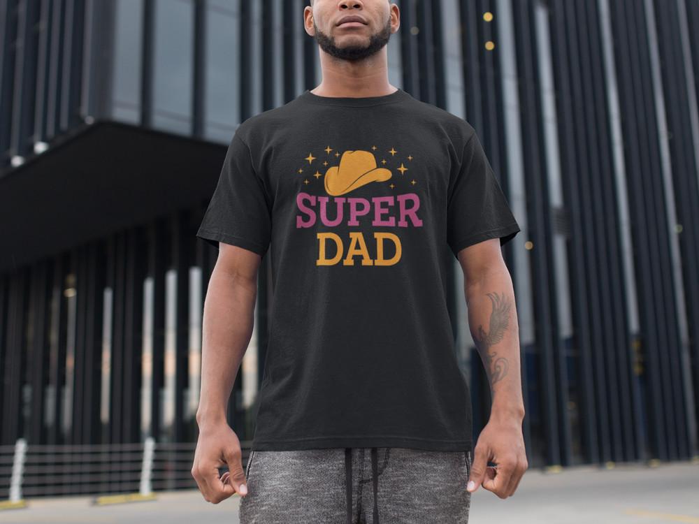 Super Dad Graphic T-Shirt Funny Gift for Father Men Dad Life Hero Daddy Tee