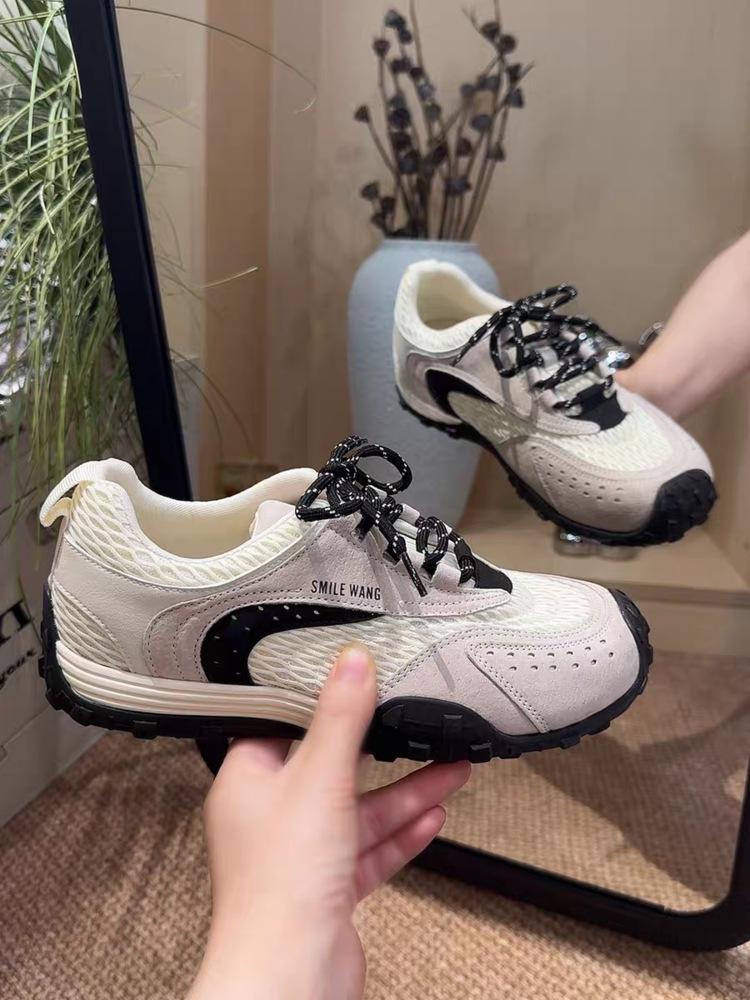 Retro German training shoes women's 2025 new autumn mesh breathable sports and leisure shoes flat-bottomed small Forrest Gump shoes