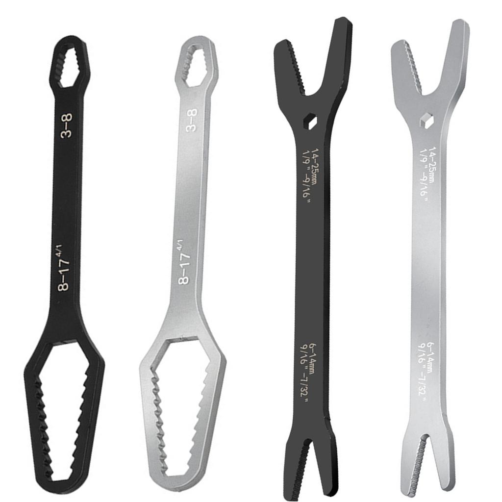 Torx Wrench Double Ended Multifunctional Wrench 6-25mm/3-17mm Self-Tightening Wrench Adjustable Glasses Wrench Tool