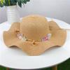 Hot Sale Lace Leaf Flower Sun Hat Lotus Wave Edge Straw Hat Beach Hat Travel Sun Protection Hat