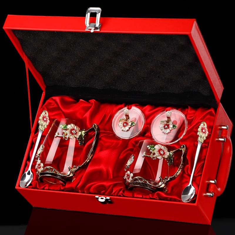 

Элегантная цветочная чайная чашка клуазоне для женщин - Роскошная чашка для воды для офиса и дома 301-400ml