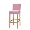 Samtstoff Barhocker Stuhlbezug Elastisches Lycra Stretch Kurzer Rücken Stuhlbezüge Für Essbereich Zimmer Café Zuhause Kleine Größe Option Sitzbezug