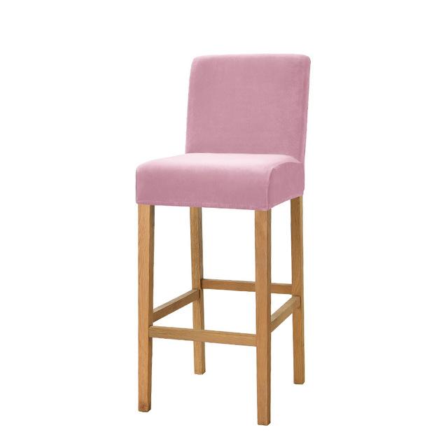 Samtstoff Barhocker Stuhlbezug Elastisches Lycra Stretch Kurzer Rücken Stuhlbezüge Für Essbereich Zimmer Café Zuhause Kleine Größe Option Sitzbezug