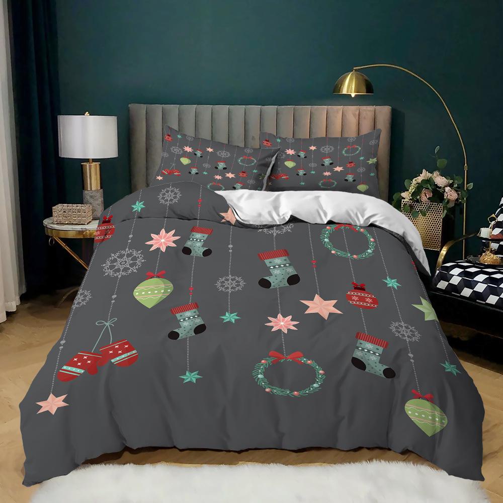 Christmas Set 3 Holiday Set Quilt Cover Gift Tree Three-Piece Set