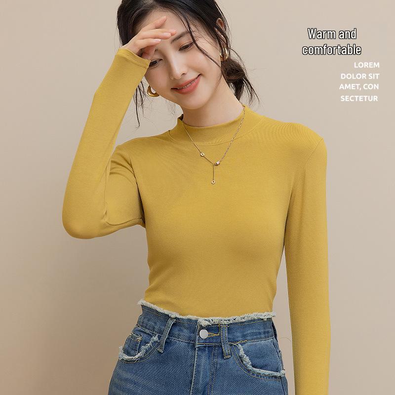 Ladies' Slim Fit Half Turtleneck Thermal Top - Long Sleeve, Autumn/Winter 2025 Collection