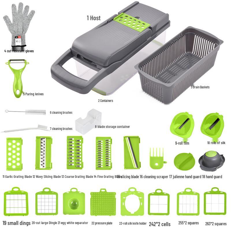 ZISIZ 22-in-1 Multi-functional Vegetable Slicer