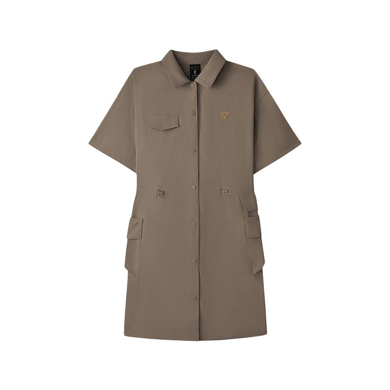 Skechers S Ss26 Workwear Loose Woven Durable Short Sleeve Dress Women dresses L226W009-05QR S