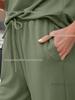 Women's Spring/Summer V-Neck Short Sleeve Buttoned Two-Piece Casual Suit