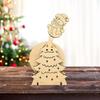 Wooden Rocking Santa Decoration Handcrafted Christmas Figurine for Windowsill Tabletop Festive Home And Shop Decor