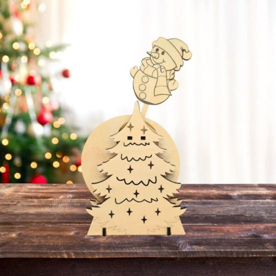 Wooden Rocking Santa Decoration Handcrafted Christmas Figurine for Windowsill Tabletop Festive Home And Shop Decor