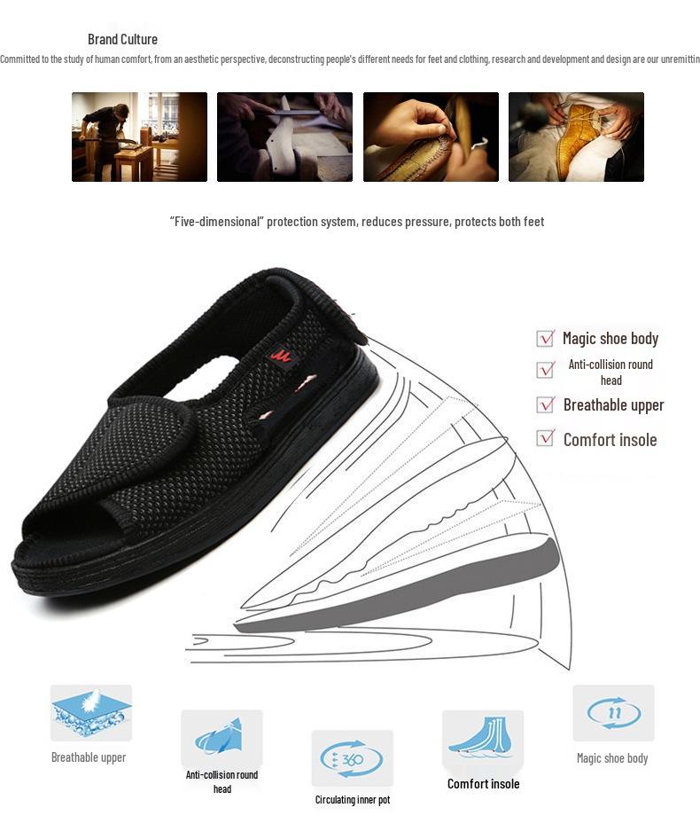 Široké nastavitelné boty na suchý zip pro pohodlí ve velkých velikostech při otocích, edémech, pro diabetiky a pro deformované nohy