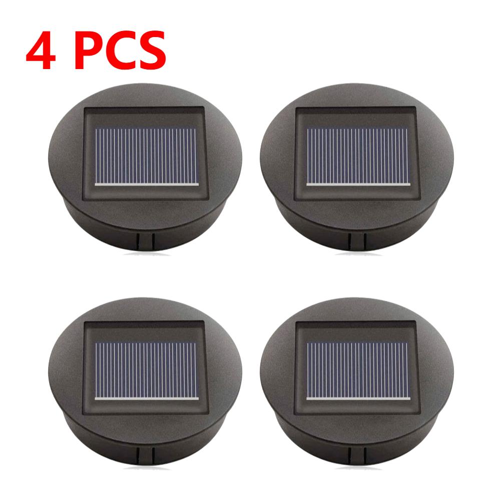 4-1PCS 8CM Solar Lamp Base with LED Bulb LED Night Light Base IP44 Waterproof Courtyard Light Base for Outdoor Camping Picnic