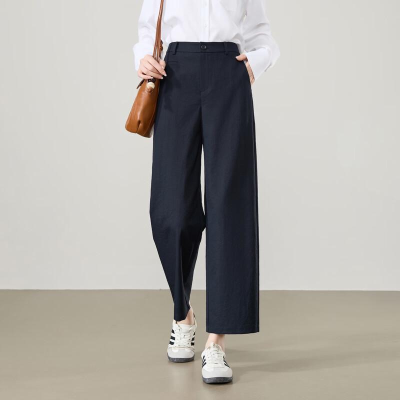 ESE-Y Women s Wrinkle-Resistant Titanium Cotton Straight-Leg Ankle Pants 32