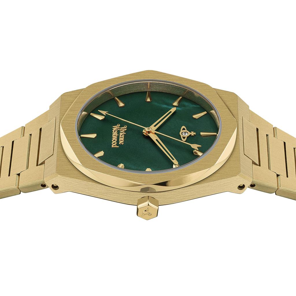 Vivienne Westwood Charterhouse Watch, VV244GRGD, Grey Dial, Gold-Tone Stainless Steel Bracelet, 39.5mm, Women's