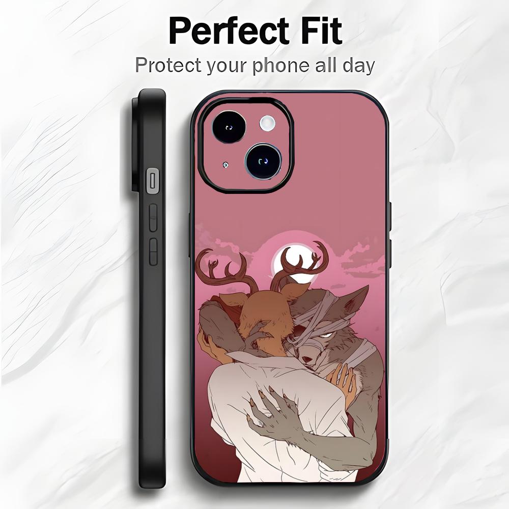 Stylish Japanese Anime B-Beastars Couple Phone Case Phone Case Soft Packaging Lightweight For iPhone17 16 15 14 13ProMax
