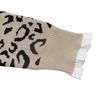 2026 Autumn/Winter Retro Loose Leopard Print Lace Patchwork Knit Sweater for Women