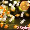 Easter LED Bunny String Lights Easter Decoration For Home Carrot Rabbit Fairy Light Supplies Happy Easter Gifts Party Favor