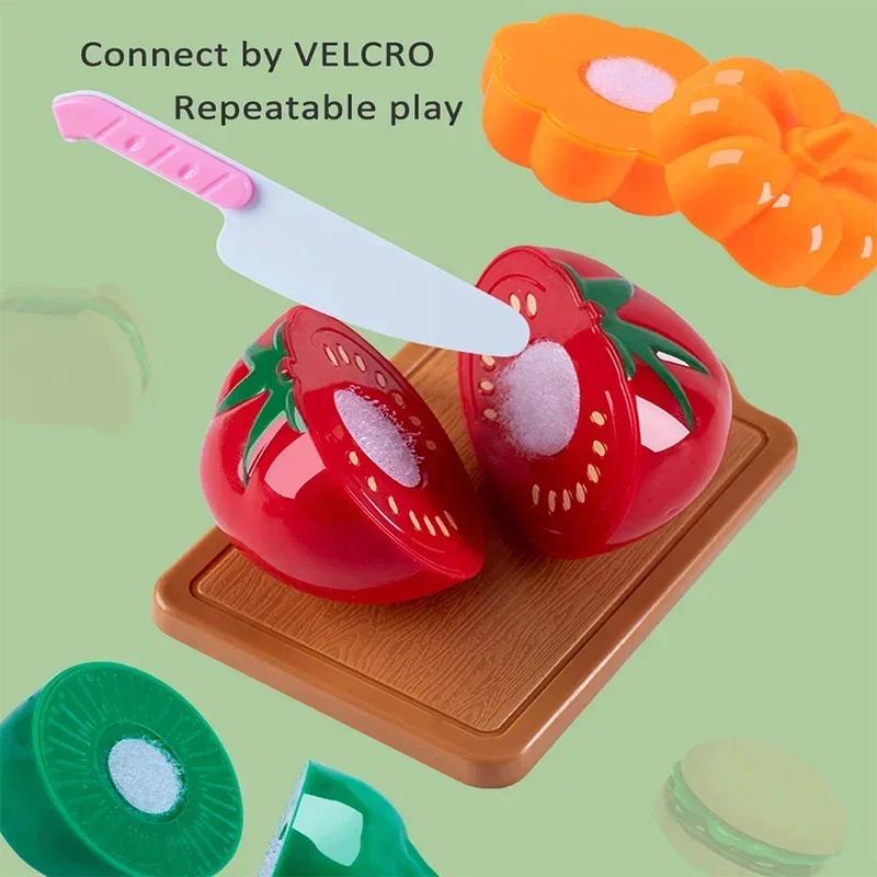 Non-Toxic Kids Toys Pretend Play Red Kitchen Toys Simulation Food Cooking Children'S Children Educational Play House Interactive Toys For Children