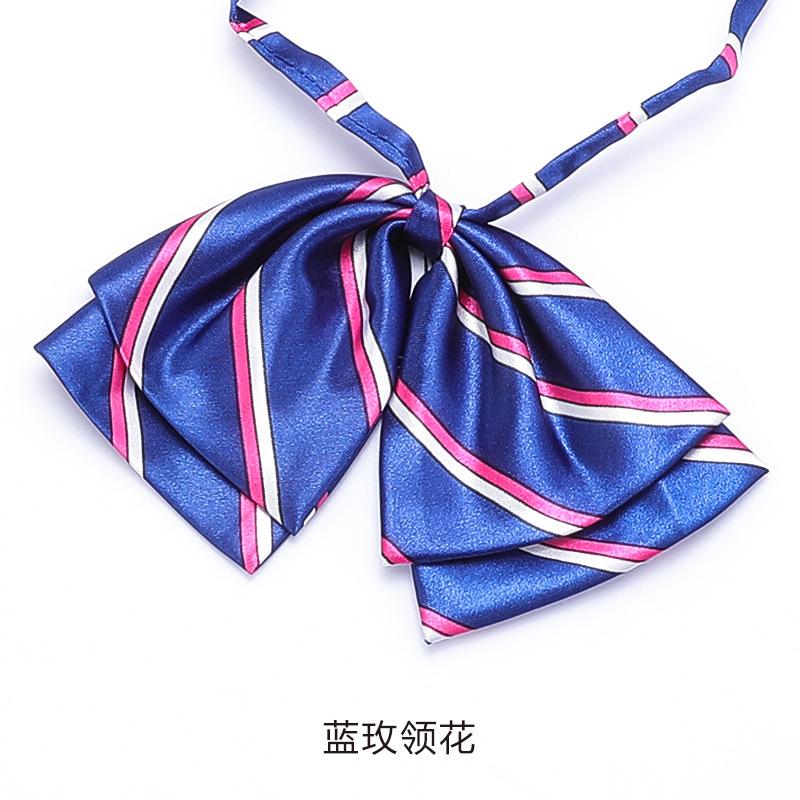 Professional Collar Flower Stewardess Bank Business Student Overalls Uniform Shirt Women'S Lace-Up No Bow Tie