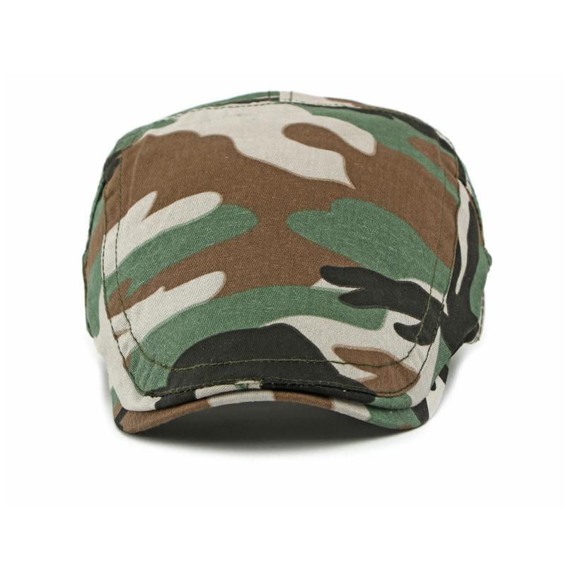Peaked Cap Men's Spring Summer Camouflage Beret British Vintage Graffiti Progressive Cap