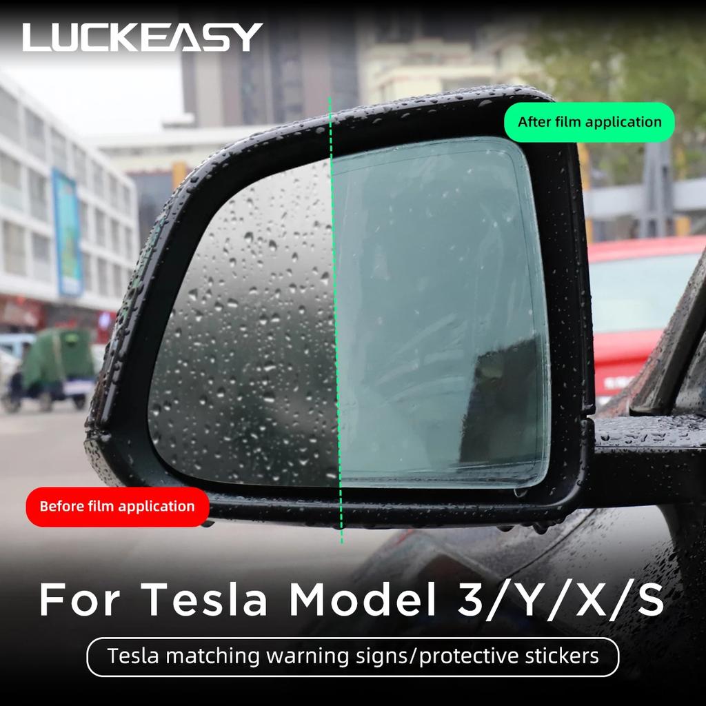 For Tesla Model 3 Model Y X S 2017- Car Side Rearview Mirror Waterproof Anti-Fog Film Side Window Glass Film