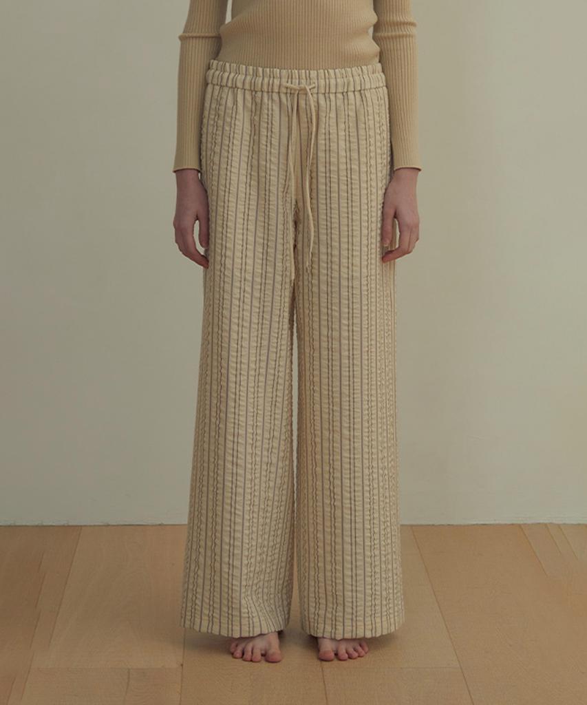 Supaeg Comfort Stripe Pants _ Beige