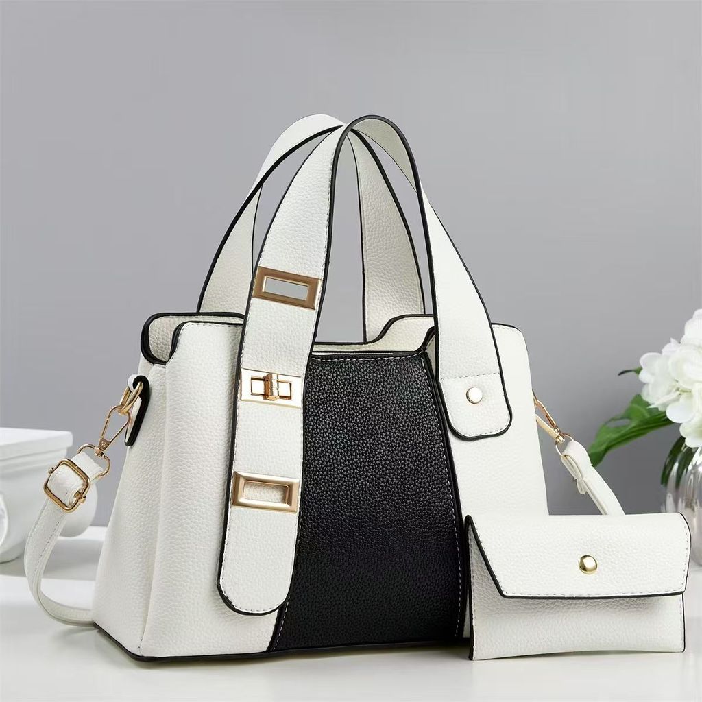 Urban Minimalist Pu Tote Bag With Multicompartment Design For Daily Use