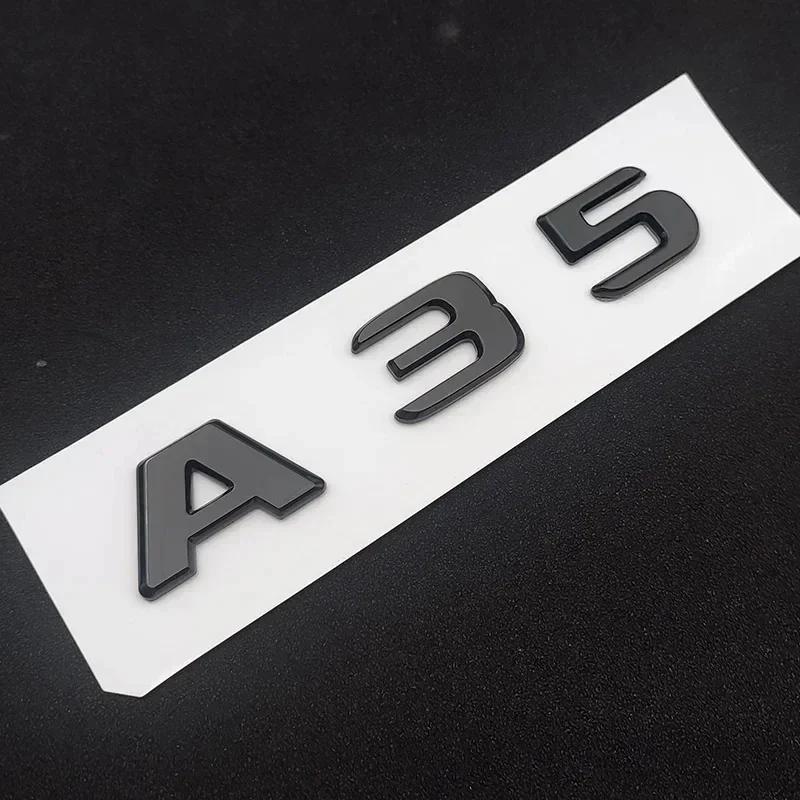 FUP1  ABS Chrome For Mercedes A 35 45 AMG W177 W176 A35 A45 A45S TURBO 4MATIC Car Trunk Letters Emblem Badge Logo Stickers Accessories
