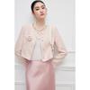 Mandy Zhang Elegante Camellia Rosa Tweed Kurzjacke