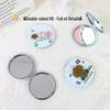 Cherry Dog Cartoon Folding Double-Sided Mini Makeup Mirror - Portable and Perfect for Touch-Ups