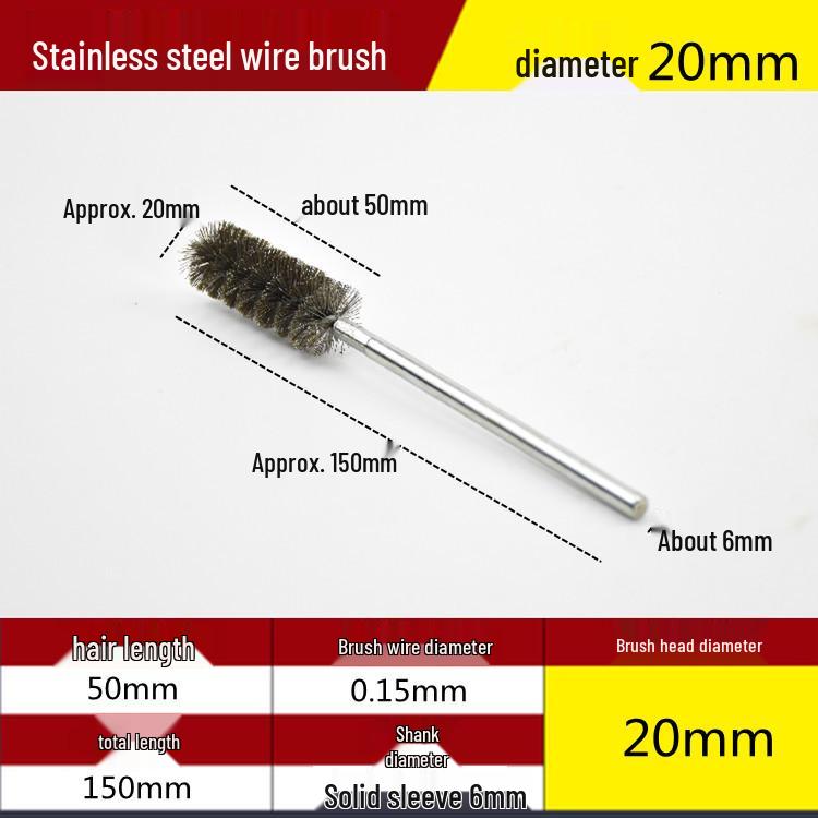 Electric Drill Stainless Steel Pipe Brush with Extended Handle for Polishing, Grinding, Deburring, and Rust Removal