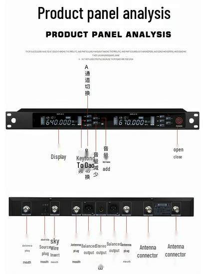 Professional Wireless Microphone - Anti-Howling, Dual Use for Home, Meetings, KTV, and Karaoke Performances with Free Shipping.