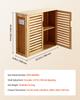 VEVOR Bathroom Wall Cabinet, 2 Doors and Adjustable Shelf with 3 Height Levels, Over the Toilet Storage Medicine Cabinet Wall Mounted