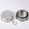 Stainless Steel Foldable Cup Portable With Keychain Outdoor Camping Travel Folding Cup Teacup Telescopic Water Cup 75/150/250ML