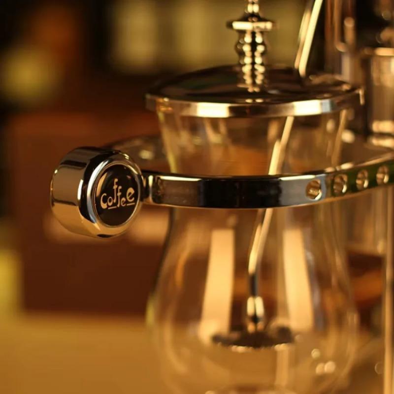 Luxury Vintage Style Home Coffee Maker Pot Belgian Royal Coffee Machine Set Siphon Drop Manual Coffee Grinder