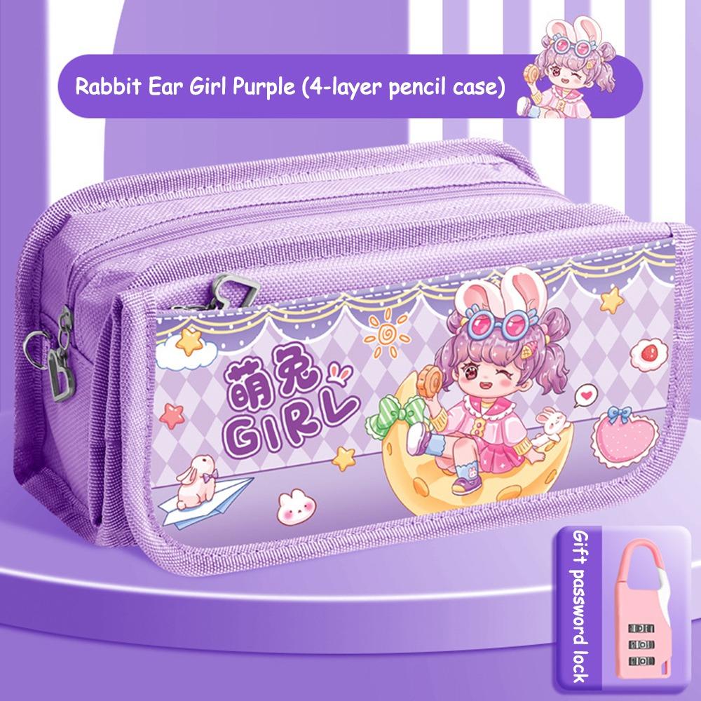 

Large Capacity Pencil Bag Space Astronaut/Capibara Student Stationery Bag School Office Supplies Moon Girl