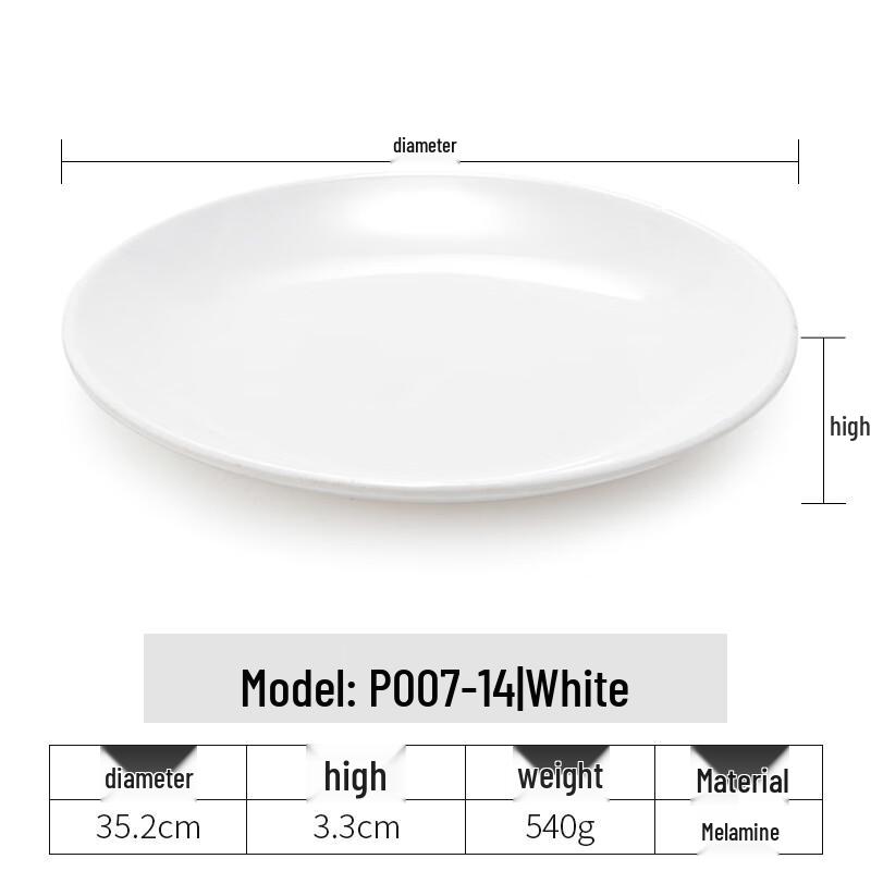 

Commercial A5 Melamine Round Dinner Plates - 5 Pack