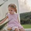 Minibala Girls' Pure Cotton Flutter Sleeve Short Sleeve Top