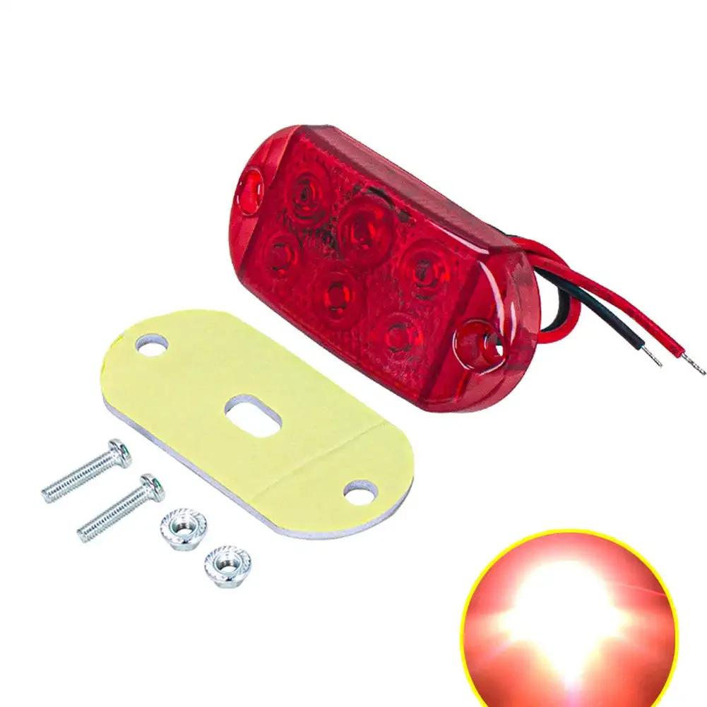 1Pcs Bright Waterproof Truck Led Side Light Truck Waist Light Signal Light 6LED 12-80V Trailer Sidelight Taillight