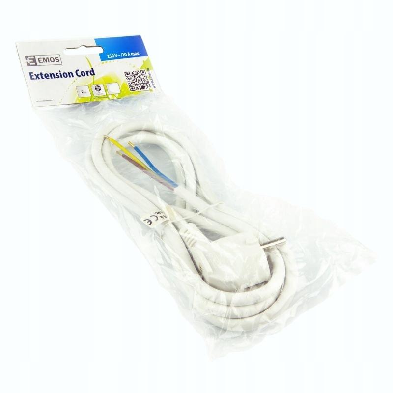 Single Extension Cord, Emos Connection Cable 2M 3×1.0Mm 230V 1 Pc