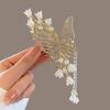 Lily of the Valley Butterfly Tassel Hair Claw - Large High-End Summer Headwear for Women