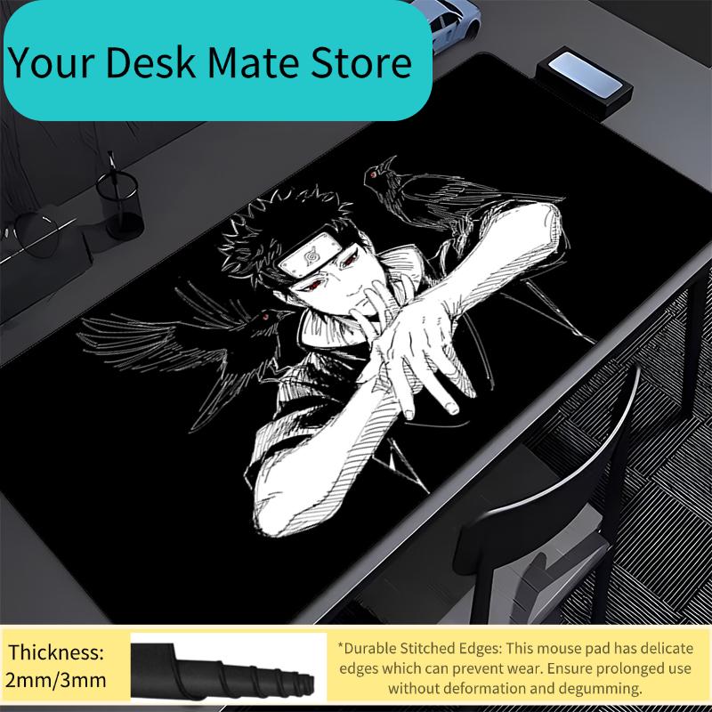 Mouse Pad Gamer PC Computer HD Print Desk mat Keyboard Anime Gaming Naruto Shisui Uchiha Edge White Accessories Mousepad Carpet